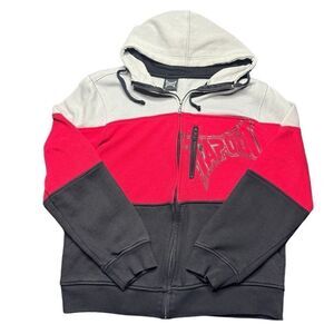 Vintage Tapout Full Zip Hoodie Mens M Red Black Y2K MMA